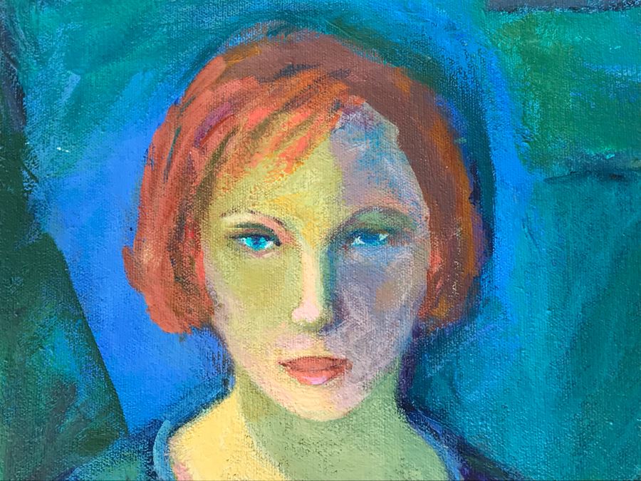 Original Jean Klafs Abstract Expressionist Painting Titled 'Cindy' 22.5 X 32 [Photo 6]