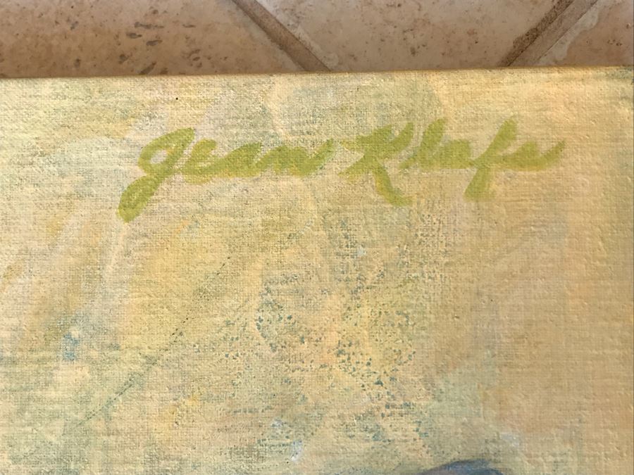 Original Jean Klafs Abstract Expressionist Painting On Canvas Titled 'Benezet Bridge Avignon' In France 30 X 24 [Photo 6]