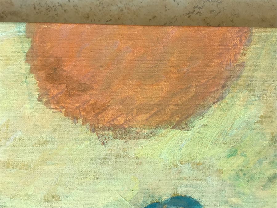 Original Jean Klafs Abstract Expressionist Painting On Canvas Titled 'Benezet Bridge Avignon' In France 30 X 24 [Photo 7]