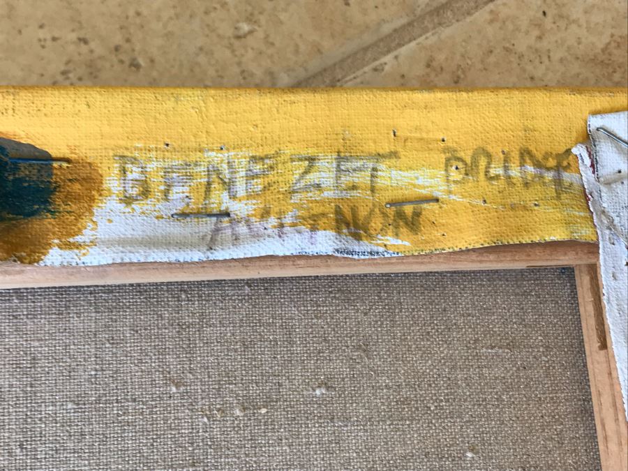 Original Jean Klafs Abstract Expressionist Painting On Canvas Titled 'Benezet Bridge Avignon' In France 30 X 24 [Photo 13]