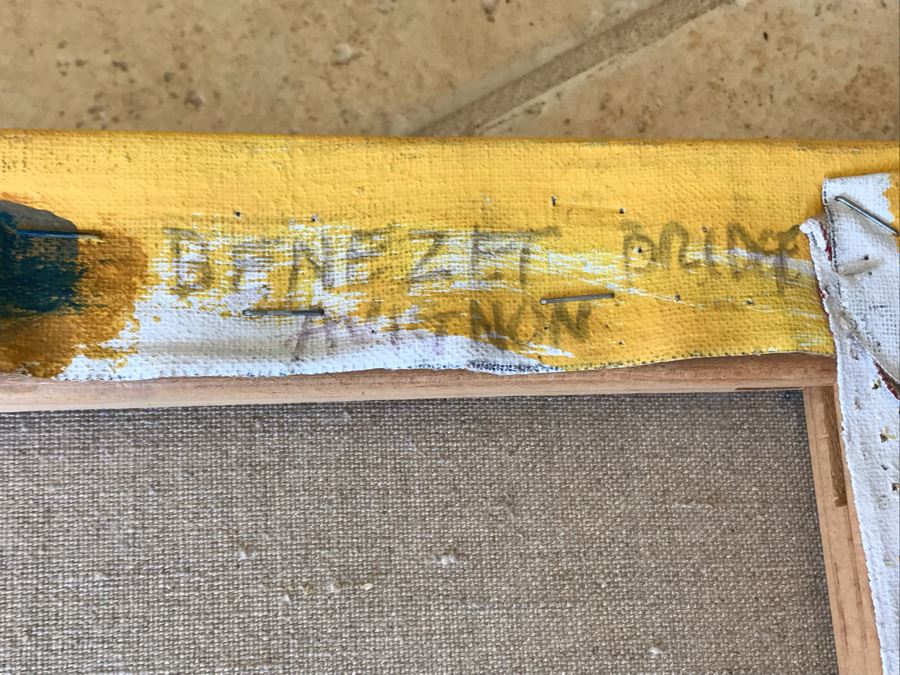 Original Jean Klafs Abstract Expressionist Painting On Canvas Titled 'Benezet Bridge Avignon' In France 30 X 24 [Photo 14]