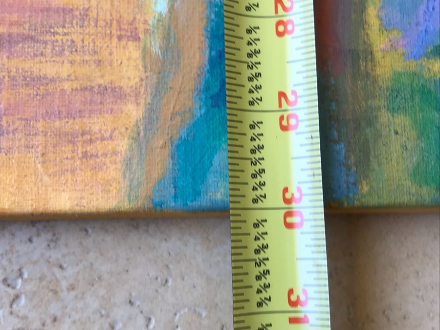 Original Jean Klafs Abstract Expressionist Painting On Canvas Titled 'Benezet Bridge Avignon' In France 30 X 24 [Photo 10]