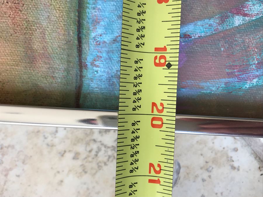 Original Jean Klafs Abstract Expressionist Framed Painting On Canvas Titled 'Three's A Crowd' 20 X 16 [Photo 10]