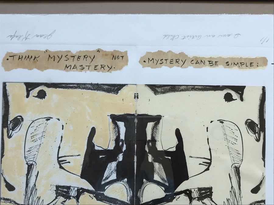 Jean Klafs Monotype Framed Print Titled 'I Am An Artist Child' 1 Of 1 - 18 X 24 [Photo 7]