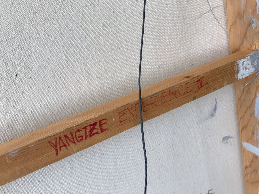 Original Jean Klafs Abstract Expressionist Painting On Canvas Titled 'Yangtze Experience IV' 42 X 36 [Photo 13]