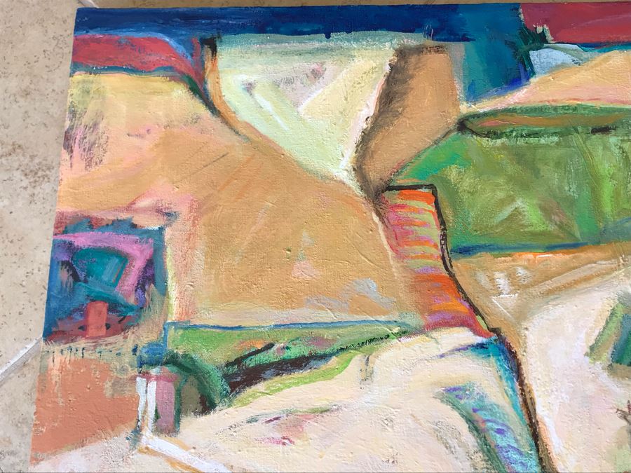 Original Jean Klafs Abstract Expressionist Painting On Canvas Titled 'Yangtze Experience IV' 42 X 36 [Photo 7]