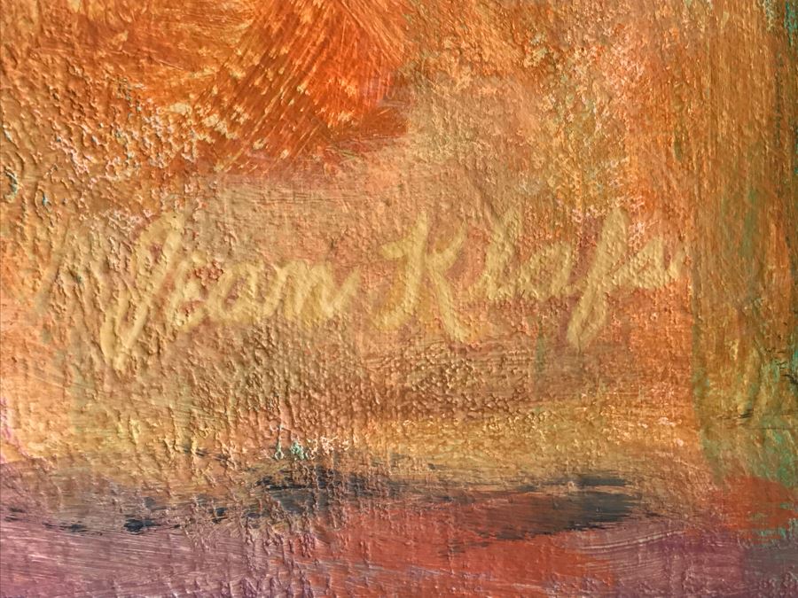 Original Jean Klafs Abstract Expressionist Painting On Canvas Titled 'Yangtze Experience IV' 42 X 36 [Photo 8]