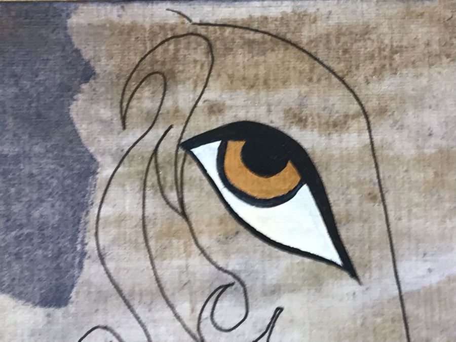 Original Stella Popowski Mid-Century Painting On Paper Titled 'Don't Fuck With The Wizard!' 6.5 X 9.5 [Photo 5]