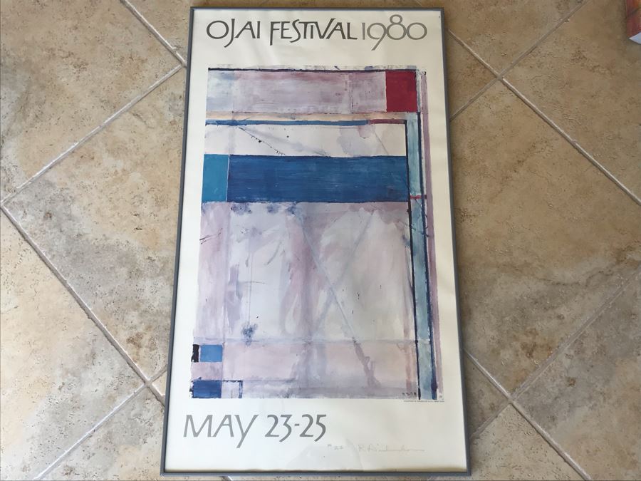 Richard Diebenkorn Rare Hand Signed Limited Edition Ojai Festival 1980 Framed Poster 26 Of 100 - 21 X 36 - Estimate $7,000 [Photo 3]