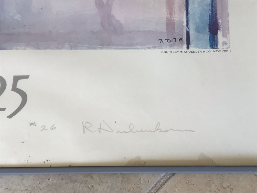 Richard Diebenkorn Rare Hand Signed Limited Edition Ojai Festival 1980 Framed Poster 26 Of 100 - 21 X 36 - Estimate $7,000 [Photo 2]