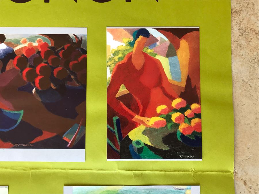 Hand Signed Raoul Lebel Artwork Exhibition Poster Palais Des Papes Avignon France 17 X 24 [Photo 8]