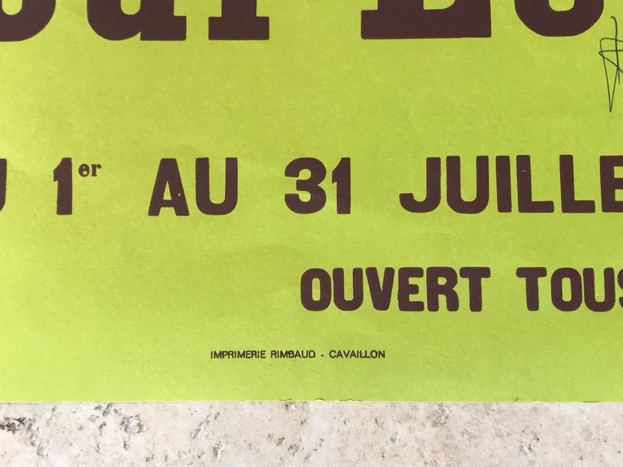 Hand Signed Raoul Lebel Artwork Exhibition Poster Palais Des Papes Avignon France 17 X 24 [Photo 5]