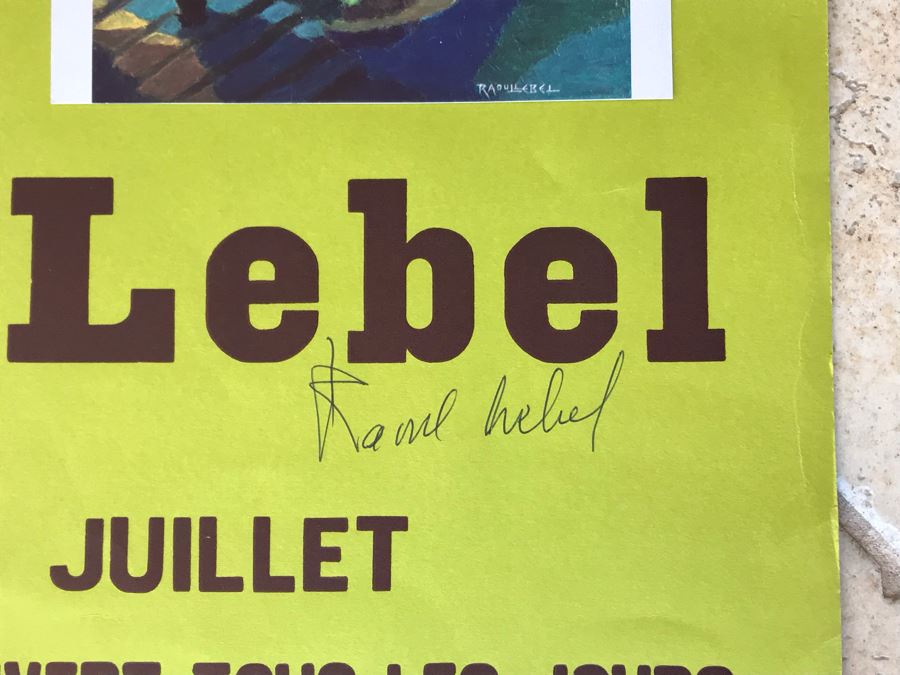 Hand Signed Raoul Lebel Artwork Exhibition Poster Palais Des Papes Avignon France 17 X 24 [Photo 4]
