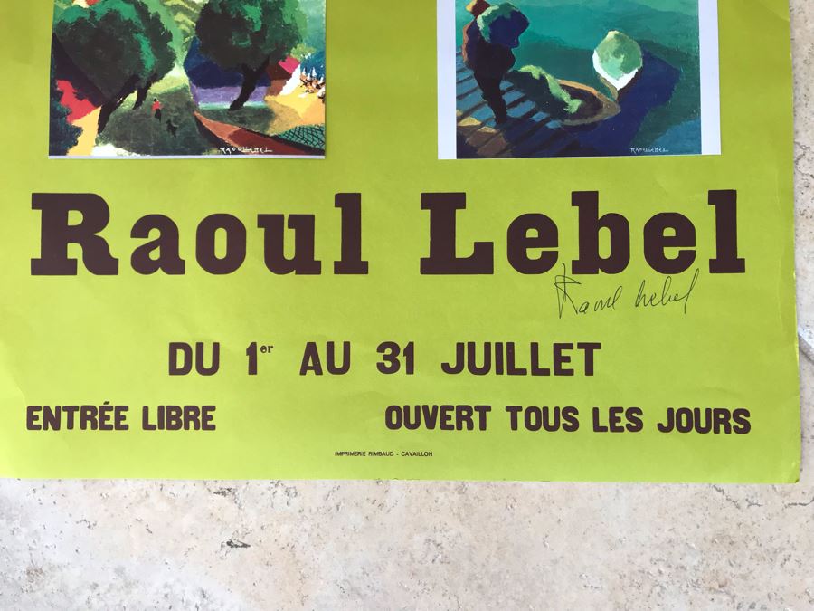 Hand Signed Raoul Lebel Artwork Exhibition Poster Palais Des Papes Avignon France 17 X 24 [Photo 3]