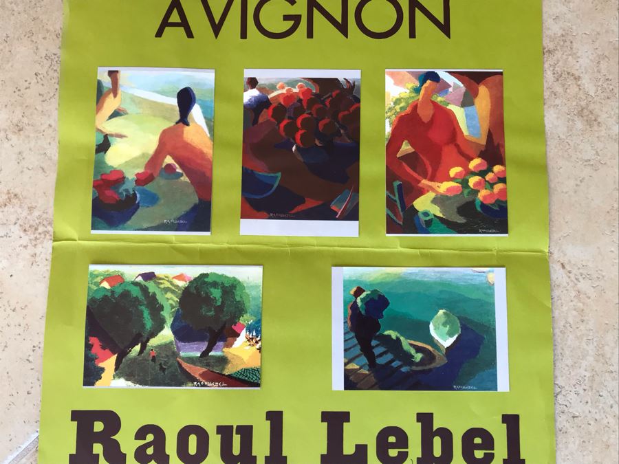 Hand Signed Raoul Lebel Artwork Exhibition Poster Palais Des Papes Avignon France 17 X 24 [Photo 6]