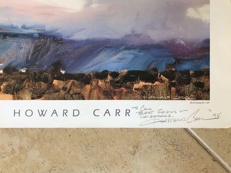 Hand Signed Howard Carr Poster Titled 'Go Around' 22.5 X 18 [Photo 3]