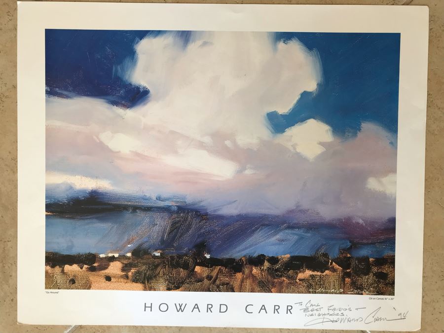 Hand Signed Howard Carr Poster Titled 'Go Around' 22.5 X 18 [Photo 2]