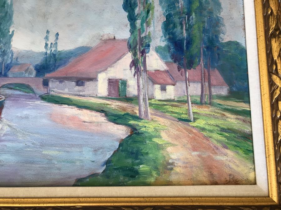 Original Framed Plein Air Painting By Bose 30 X 24 [Photo 8]