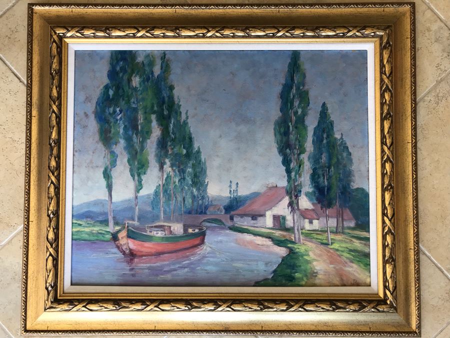 Original Framed Plein Air Painting By Bose 30 X 24 [Photo 2]