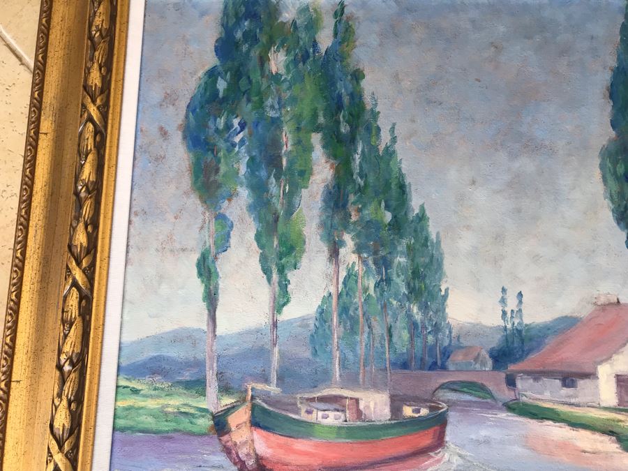 Original Framed Plein Air Painting By Bose 30 X 24 [Photo 6]