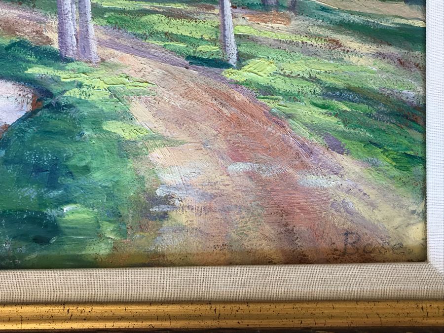 Original Framed Plein Air Painting By Bose 30 X 24 [Photo 13]