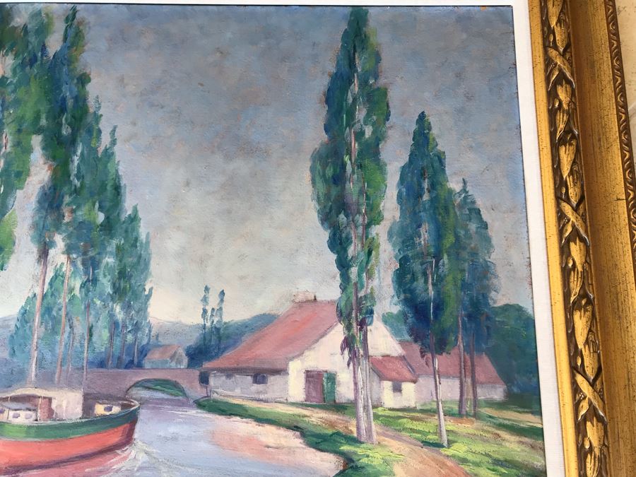 Original Framed Plein Air Painting By Bose 30 X 24 [Photo 9]