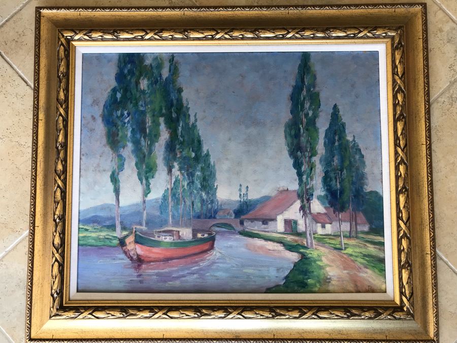 Original Framed Plein Air Painting By Bose 30 X 24 [Photo 3]
