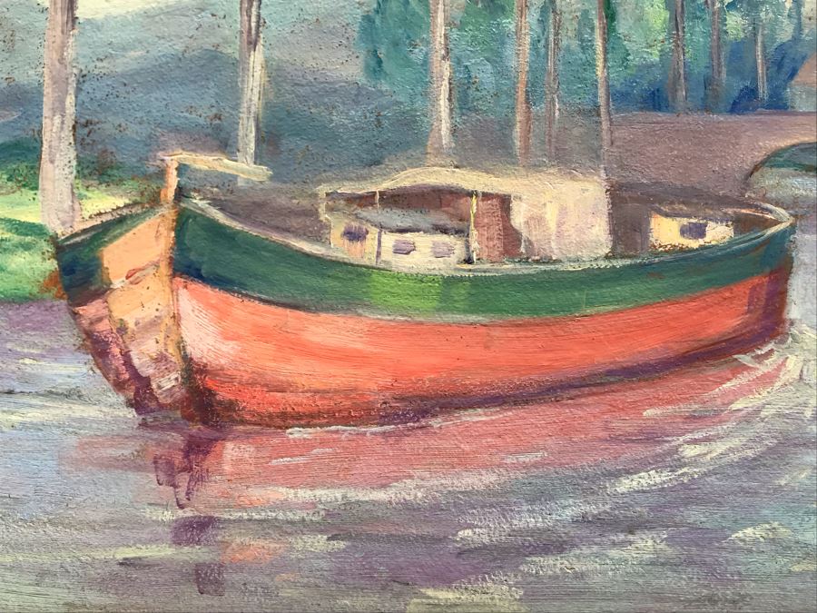 Original Framed Plein Air Painting By Bose 30 X 24 [Photo 11]