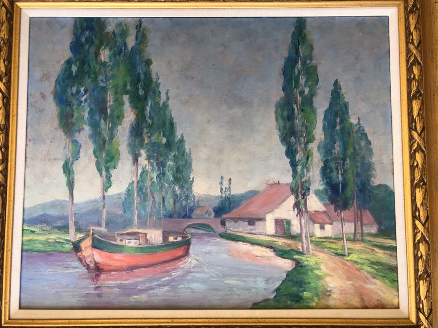 Original Framed Plein Air Painting By Bose 30 X 24 [Photo 4]