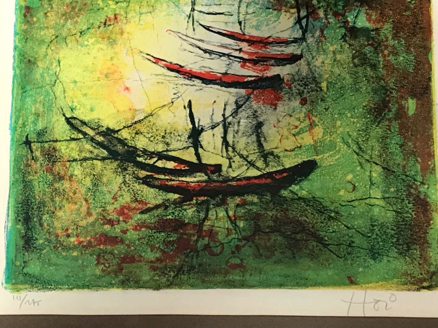 Hoi Lebadang (1922-2015) Limited Edition Lithograph Vietnam Artist - 13 X 18 [Photo 5]