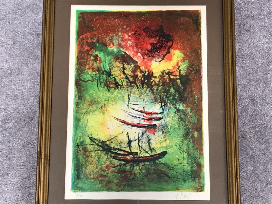 Hoi Lebadang (1922-2015) Limited Edition Lithograph Vietnam Artist - 13 X 18 [Photo 4]
