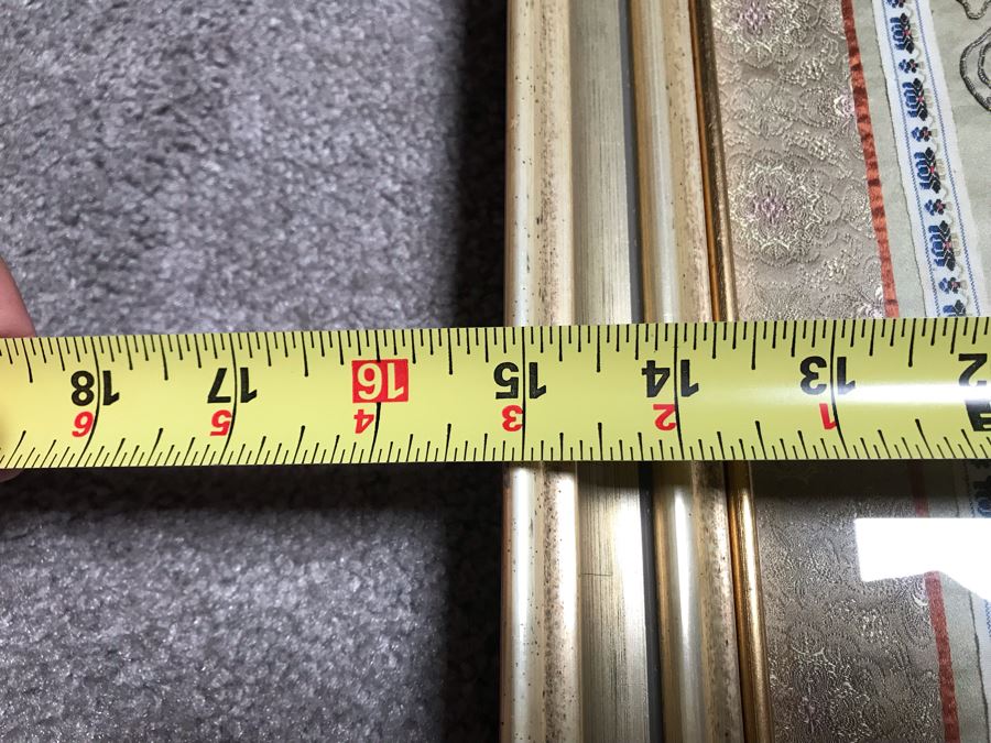 Framed Chinese Silk Embroidery With Overhead Lighting 15 X 27 [Photo 18]