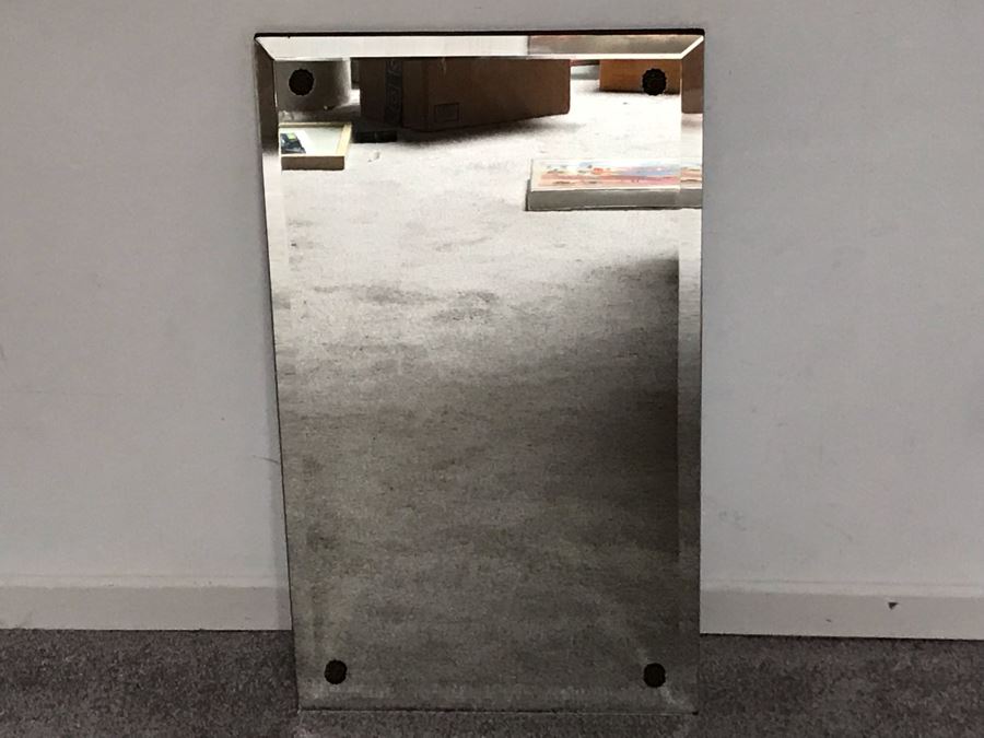 Vintage Beveled Glass Wall Mirror 13.5 X 24 [Photo 5]