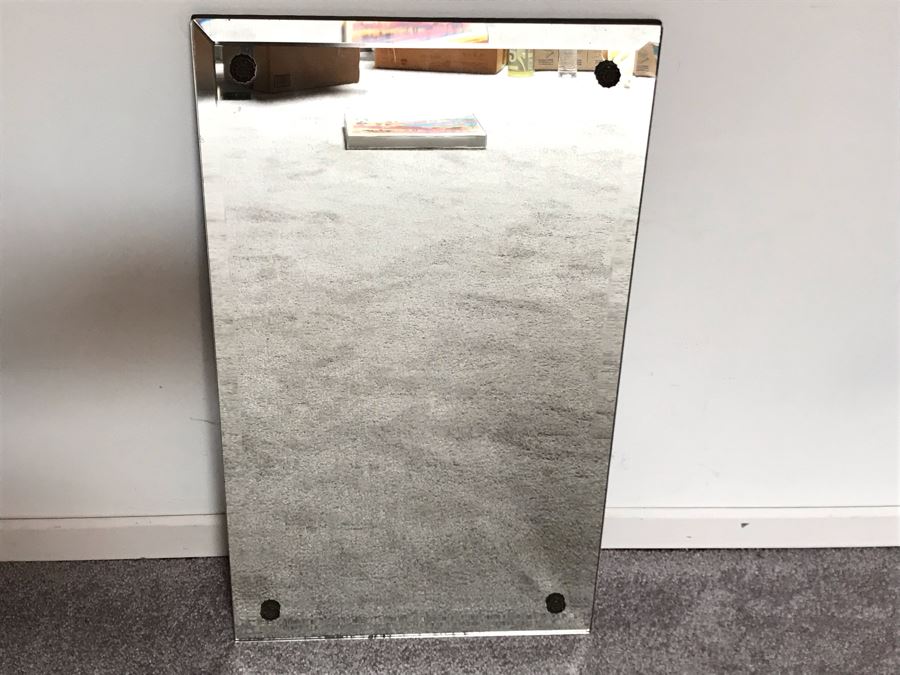 Vintage Beveled Glass Wall Mirror 13.5 X 24 [Photo 3]