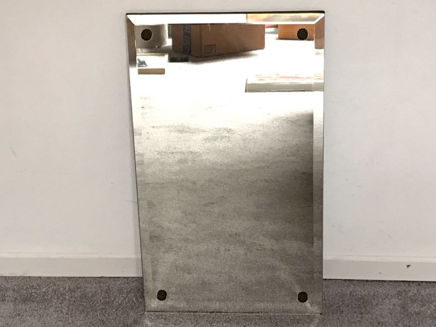 Vintage Beveled Glass Wall Mirror 13.5 X 24 [Photo 6]