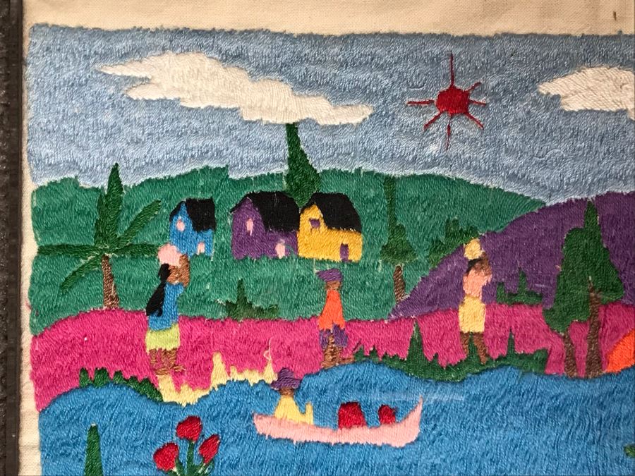 Central American Embroidery Artwork 14 X 11 [Photo 4]