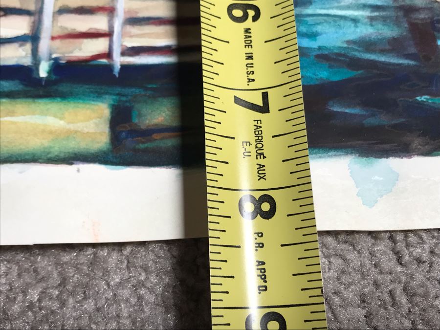 Original Unsigned Watercolor Painting On Paper 11 X 8 [Photo 10]