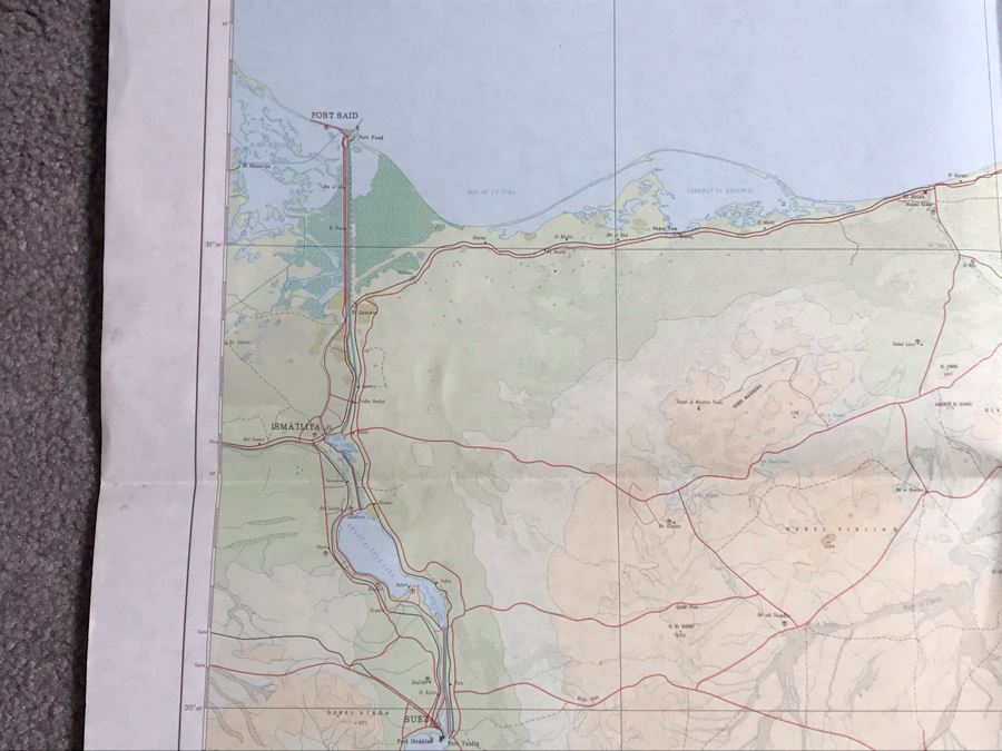 Vintage 1970 Map Of Israel Cease-Fire Lines Printed By The Survey Of Israel [Photo 11]