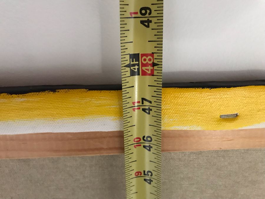 Original Abstract Painting Signed On Back Silvia + Wolfgang Klus / Kuttigen 47 X 47 [Photo 12]