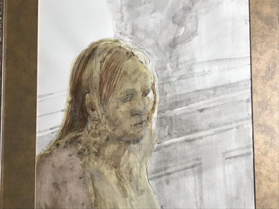 John Lincoln (1933-2009) Original Framed Painting On Paper (Attended Chouinard Art Institute In LA) 17 X 23 [Photo 4]