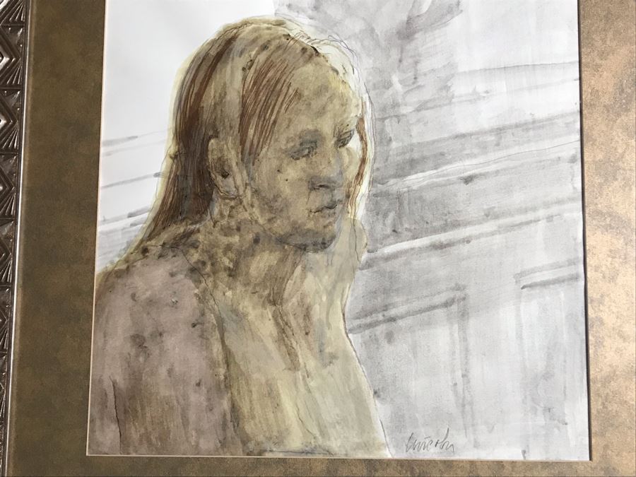 John Lincoln (1933-2009) Original Framed Painting On Paper (Attended Chouinard Art Institute In LA) 17 X 23 [Photo 5]