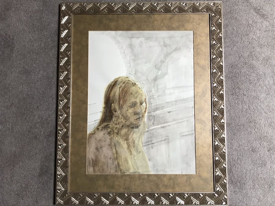 John Lincoln (1933-2009) Original Framed Painting On Paper (Attended Chouinard Art Institute In LA) 17 X 23 [Photo 2]