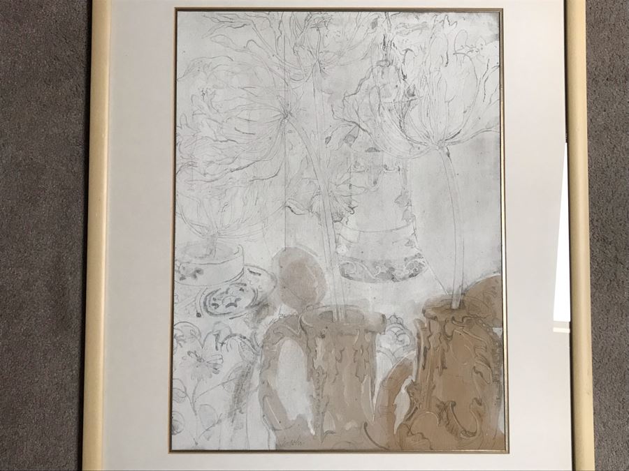 John Lincoln (1933-2009) Original Framed Painting On Paper (Attended Chouinard Art Institute In LA) 17 X 23 [Photo 3]