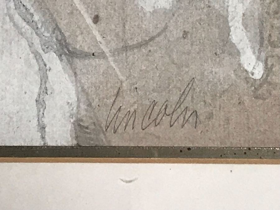 John Lincoln (1933-2009) Original Framed Painting On Paper (Attended Chouinard Art Institute In LA) 17 X 23 [Photo 9]