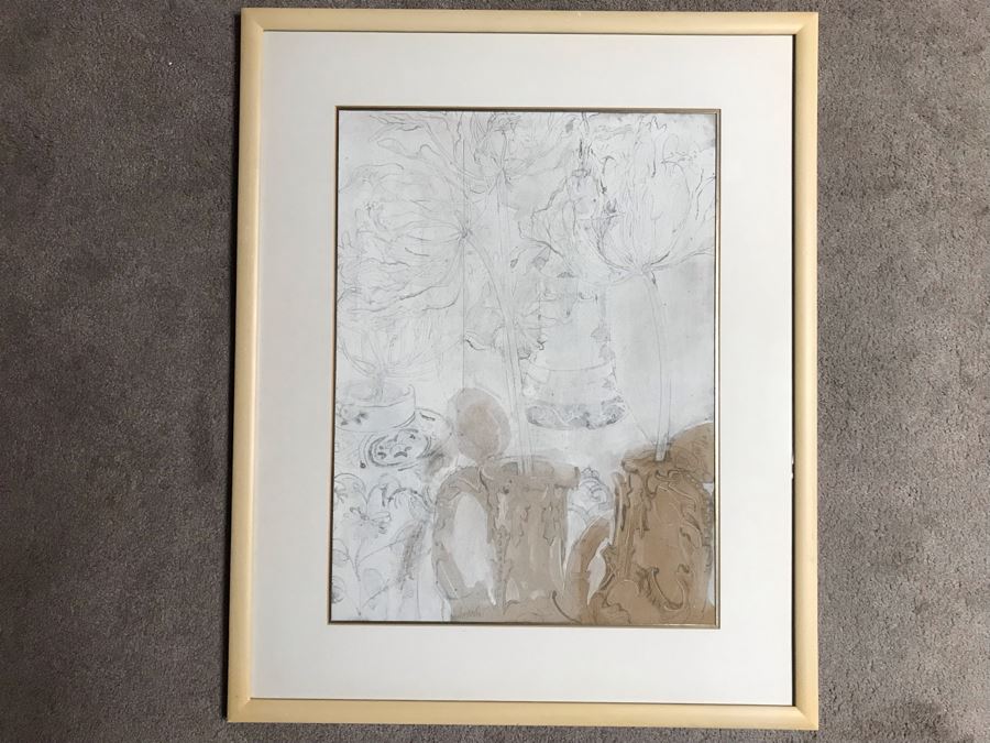 John Lincoln (1933-2009) Original Framed Painting On Paper (Attended Chouinard Art Institute In LA) 17 X 23 [Photo 2]