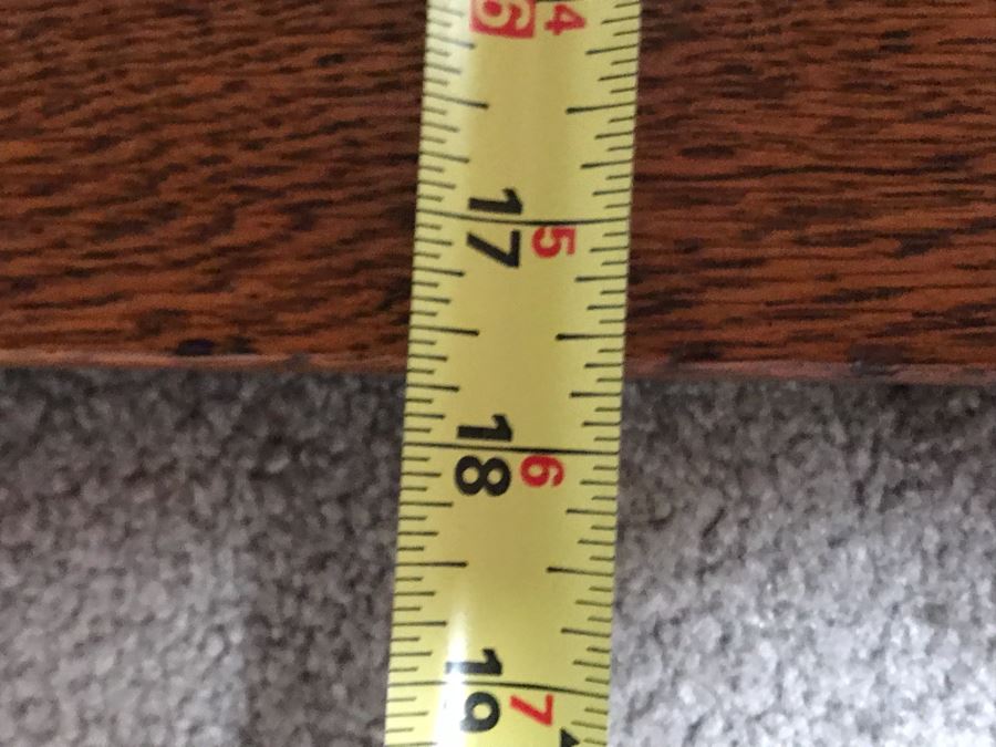 Antique Oak Beveled Glass Wall Mirror 27.5 X 17.5 [Photo 7]