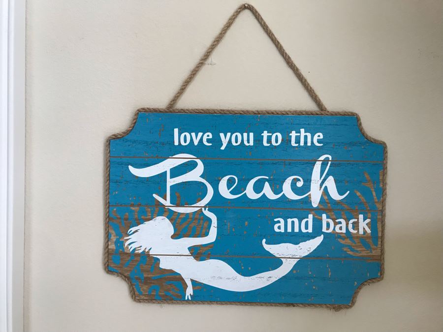 Wall Decor Sign: Love You To The Beach And Back 14W [Photo 1]