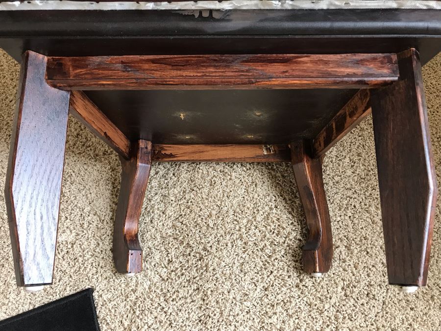 Classy Burgundy Tufted Leather Wingback Chair With Brass Nailhead Trim 29W X 27D X 46H [Photo 9]