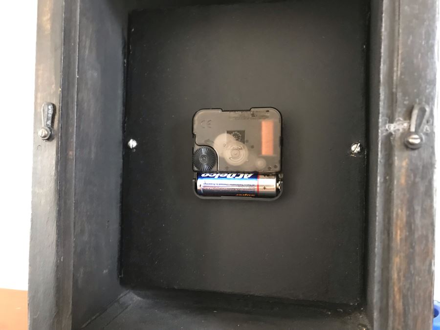 Wood And Metal Quartz Mantle Clock 8W X 15H [Photo 6]