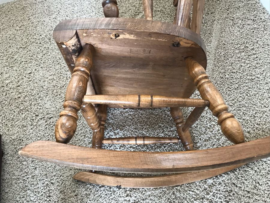 Large Wooden Rocking Chair 27W X 35D X 45H [Photo 7]